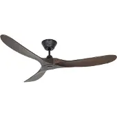 CasaFan ECO GENUINO 152 MS-NB Plafondventilator 16.6 W (Ø x h) 1520 mm x 285 mm Zwart (mat) Met afstandsbediening, Met wintermodus