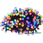 Star Trading LED lichtketting Berry Mini met timerfunctie bont, zwart, Kunststof