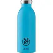 24Bottles Drinkfles 'Clima 500 ml' lichtblauw / zwart