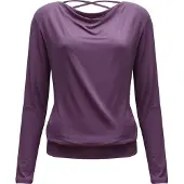 Yogistar Yoga-longsleeve vloeiende shakti "ala" - vlierbes L Loungewear shirt