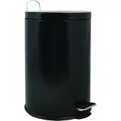 MSV Prullenbak/pedaalemmer - metaal - zwart - 20 liter - 29 x 45 cm - Medium-size
