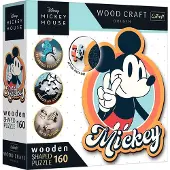 Trefl Retro Mickey Mouse Disney Mickey Mouse Hout Houten Legpuzzel - 160 stukjes - Vanaf 6 jaar