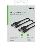 Belkin Caa001bt1mbk2pk Usb-a-naar-lightning-kabel 1 M 2 Eenheden