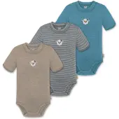 Normani Rompertje/body donkerbeige / smoky blue / azuur