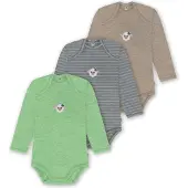 Normani Rompertje/body 'Auckland' beige / grijs / groen / wit
