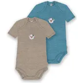 Normani Rompertje/body 'Tauranga' beige gemêleerd / blauw gemêleerd