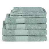 Good Morning Badgoedset 100% katoen - olive green - 8 delig