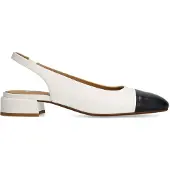 Manfield Witte leren slingbacks | Maat 42