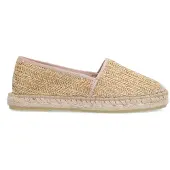 Manfield Beige gevlochten raffia espadrilles | Maat 36