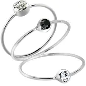 Elli - Elli Ringen Set Stacking Zart Kristalle 925 Silber Dames