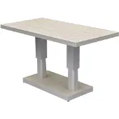 AVH-Collectie Saigon dining tuintafel aluminium latte in hoogte verstelbaar 136x72xH51/78 cm