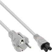 InLine - Câble d'alimentation - power CEE 7/7 (P) pour IEC 60320 C5 - 50 cm - gris