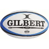 Gilbert Rugbybal Match Omega Blauw / Zwart - Maat 4