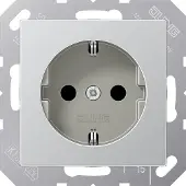 JUNG A1520AL Wandcontactdoos Inzetstuk 1-voudig Aluminium 1 stuk(s)