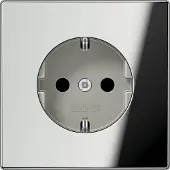 JUNG GCR 1520 KI. Type stopcontact: CEE 7/3. Kleur: Chroom, Materiaal: Metaal. Ingangsspanning: 250 V, Stroomsterkte (maximaal): 16 A. Breedte: 70 mm, Hoogte: 70 mm (GCR1520KI)
