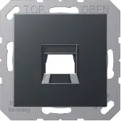 JUNG A500 Modulaire Jack Afdekking Plaat Antraciet - A1569-15WEANM