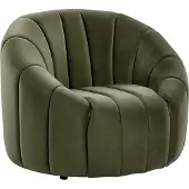 Beliani MALUNG - Fauteuil - Donkergroen - Fluweel