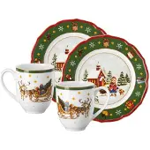 Hutschenreuther Geschirr-Set Happy Wintertime Set van 4