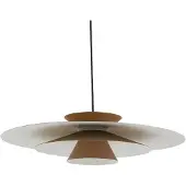 LUCANDE Hanglamp Livie, dimbaar, crème / amber, Woon-/ Eetkamer, Modern