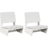 vidaXL Tuinstoelen 2 st 60x64x70,5 cm massief grenenhout wit