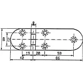 Talamex Hinge 116x40 Mm Grijs 90º