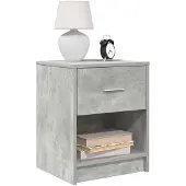 vidaXL Nachtkastjes 2 st met lade 40x34x50 cm betongrijs