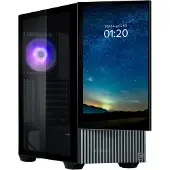 Zalman Z10 DS Black, ATX incl.15" IPS Display, Zwart