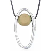 Charme Bijoux ketting - Mona-metaal -hout groen allergievrij-