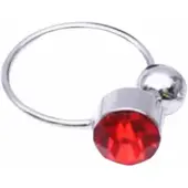 Charme Bijoux Zilveren earcuff met rood steentje -