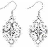 Charme Bijoux Oorbellen-Sofie-Zilver-Zirkonia steentje- 2.5 cm -