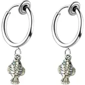 Charme Bijoux Klem oorbellen- zilverkleur- vis-geen gaatje-