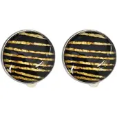 Charme Bijoux Clip oorbellen Milena zilverrand 2 cm
