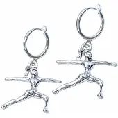 Charme Bijoux Klem oorbellen- Turnen-zilverkleur- dance-geen gaatje-