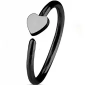 Charme Bijoux Zwart- Neus- Oor- Piercing- Hartje-