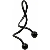 Charme Bijoux Oorbel-Zwart-1 stuks-Helix-Lobe-Piercing -