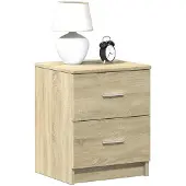 vidaXL Nachtkastje met 2 lades 40x36x50 cm sonoma eikenkleurig