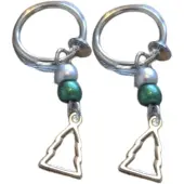 Charme Bijoux Klem oorbellen-Kerst-zilverkleur-Kerstboom- geen gaatje-