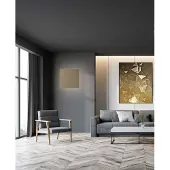 ESCALE Wandlamp BLADE Q, dimbaar, zwart, Woon-/ Eetkamer, Aluminium, Modern, wandlamp