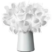Slamp Tafellampe , Clizia, dimbare, Wit, Woonkamer, Kunststof, Designer