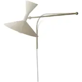 Nemo Wandlamp Lampe de Marseille, wit / opaal, Woon-/ Eetkamer, Aluminium, wandlamp