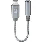 Cellularline Adapter, 3,5 mm jack to lightning Apple, grijs