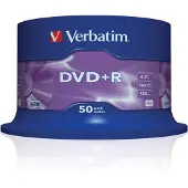 Verbatim 43550 DVD+R Matt Silver - 50 Stuks / Spindel
