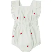 Name it BABY romper NBFDERILLA wit/rood Meisjes Katoen Ronde hals Logo - maat 62