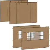 Vonroc Zijwanden Set - Voor Premium Partytent PT501XX – Waterdicht - 50+ UV Bescherming - Beige