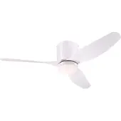 WESTINGHOUSE LED plafondventilator Carla, stil, 117 cm, wit - , Carla, dimbare, Wit, Woonkamer, Kunststof, Modern