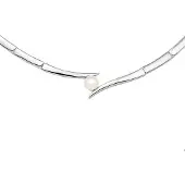 Trendjuwelier huiscollectie 1326621 Zilveren Ketting Tussenstuk Parel 4,0 mm 42 + 3 cm