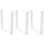 vidaXL Eettafelpoten 3 st V-vormig 80x(72-73,3) cm staal wit