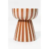 Sissy-Boy Terracotta gestreepte mushroom bijzettafel