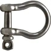 Talamex Bow Round Shackle 10 Units Zwart 8 mm