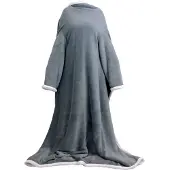 Unique living Plaid LARS met mouwen - 140x180 cm - Teddy binnenkant